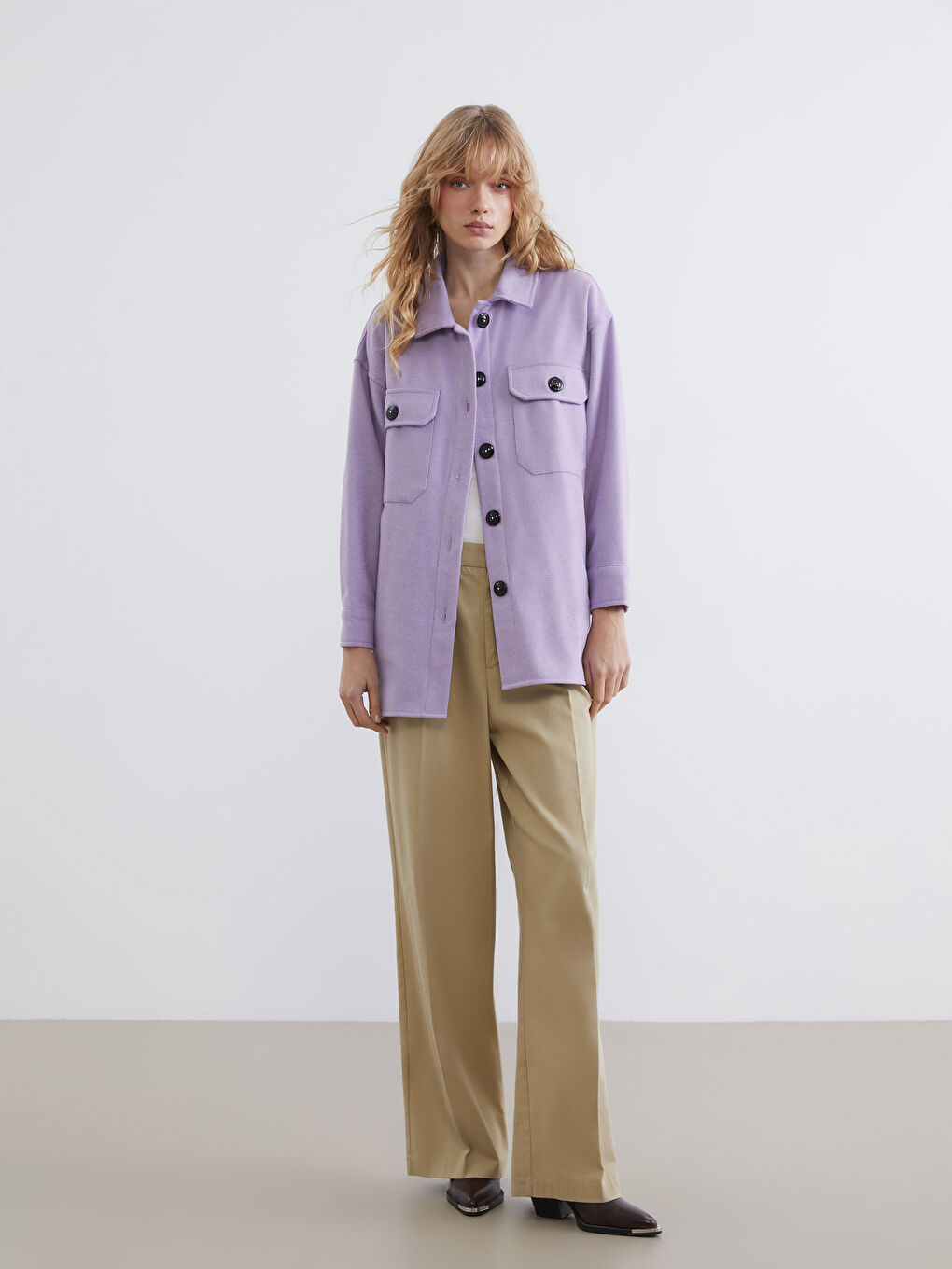 Oversize Women's Shirt Jacket-2