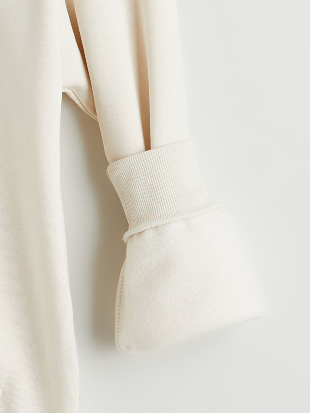 Мъж Бежово Суитшърт с качулка-6