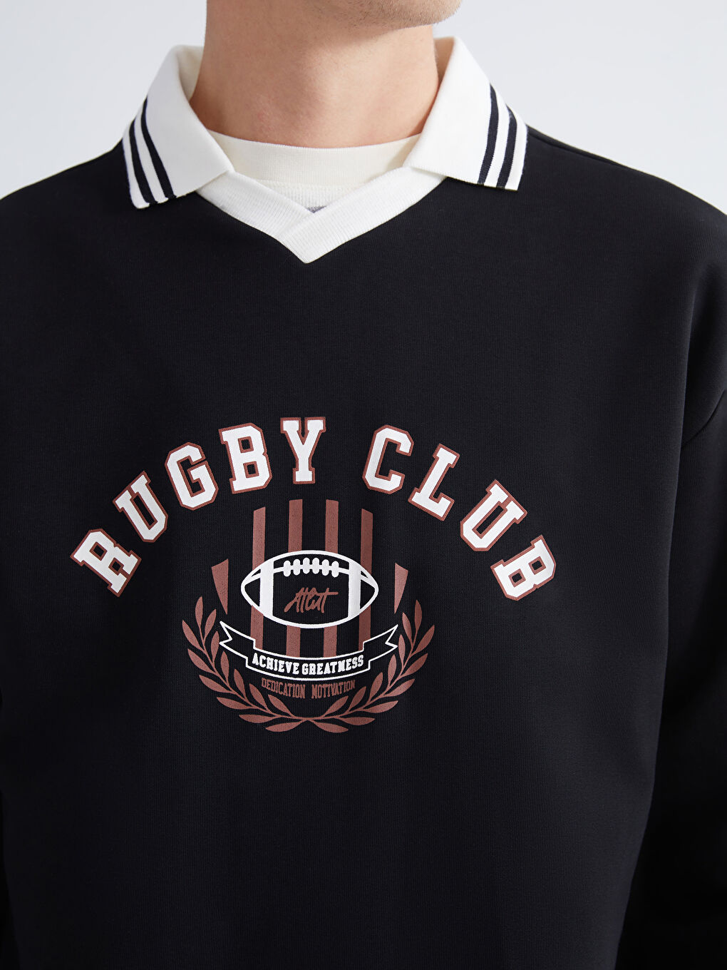 سویتشێرت چاپکراوی یه‌خه‌ی پۆڵۆ بۆ پیاوان-2