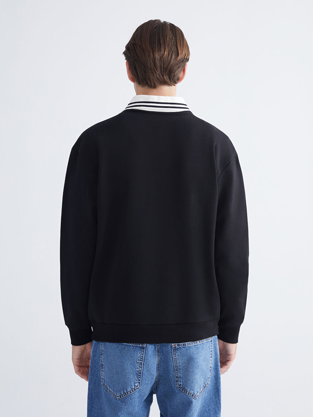 سویتشێرت چاپکراوی یه‌خه‌ی پۆڵۆ بۆ پیاوان-3