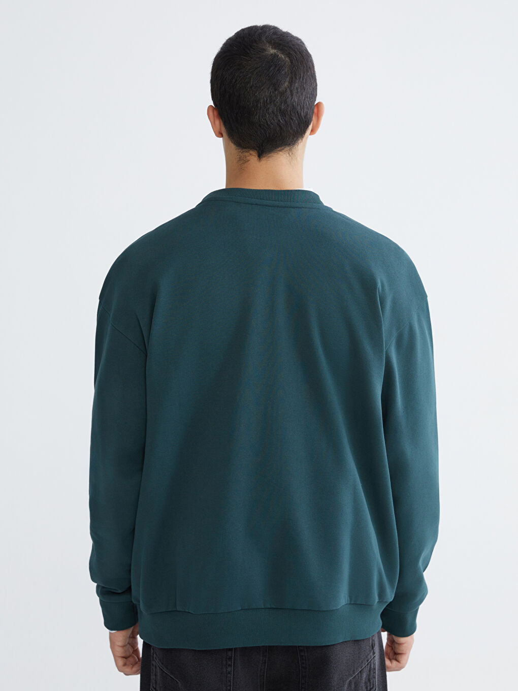 Sweat-shirt Épais Imprimé pour Hommes à Col Rond-3