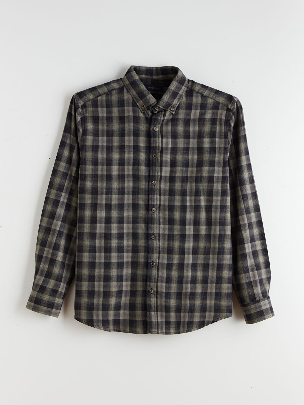 Regular Fit Long Sleeve Plaid Men's Flannel Shirt-9