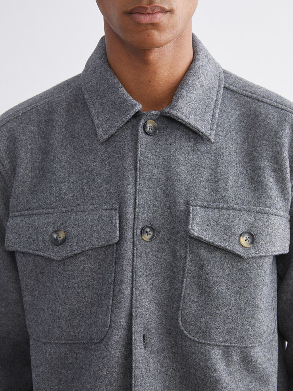 قميص خارجي رمادى راجل-2