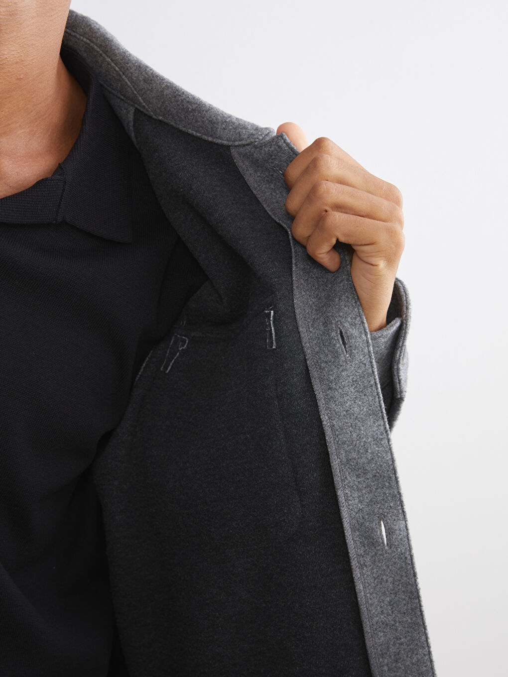 قميص خارجي رمادى راجل-3