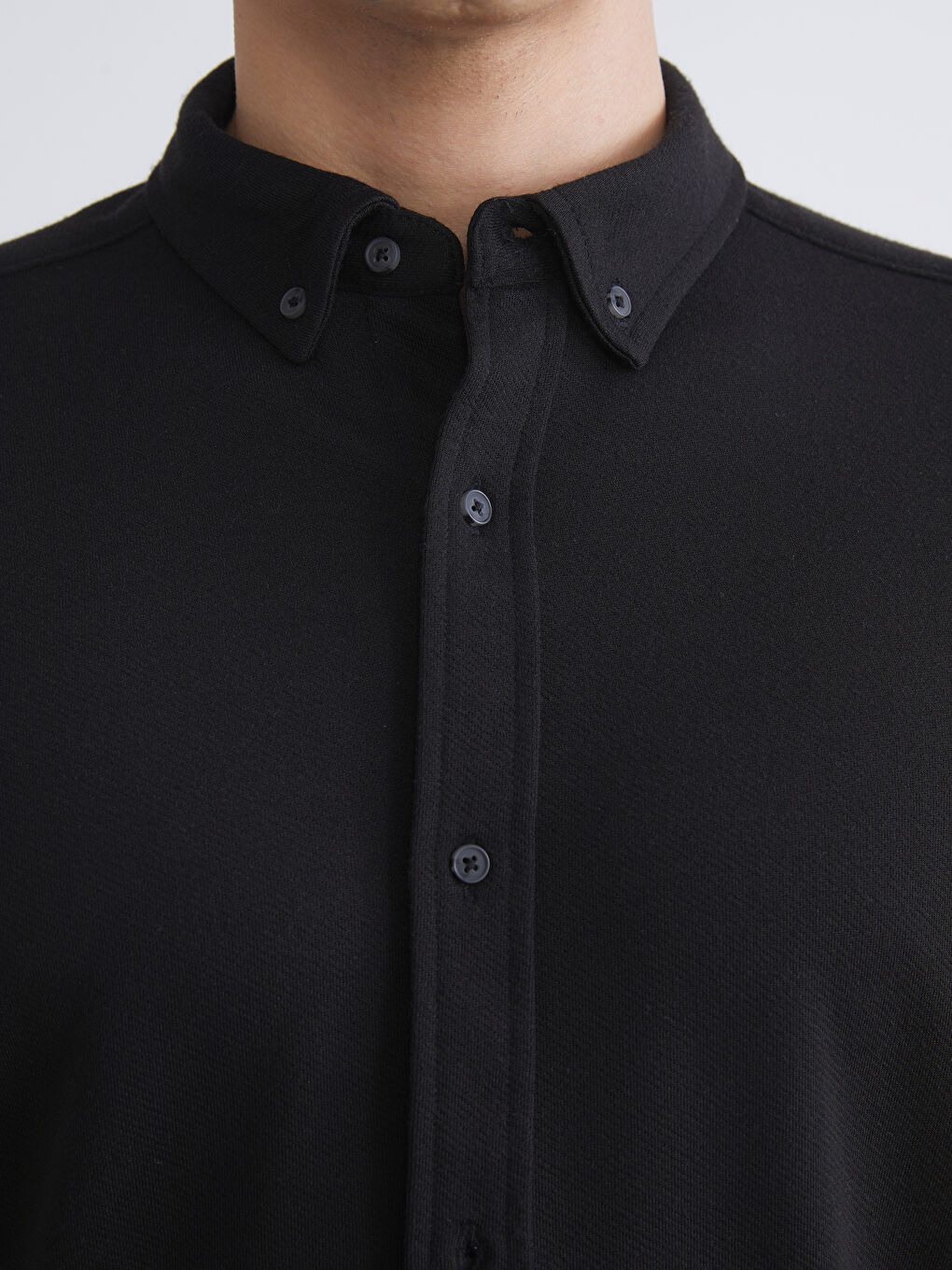 Chemise Pour Hommes Coupe Svelte À Manches Longues-2