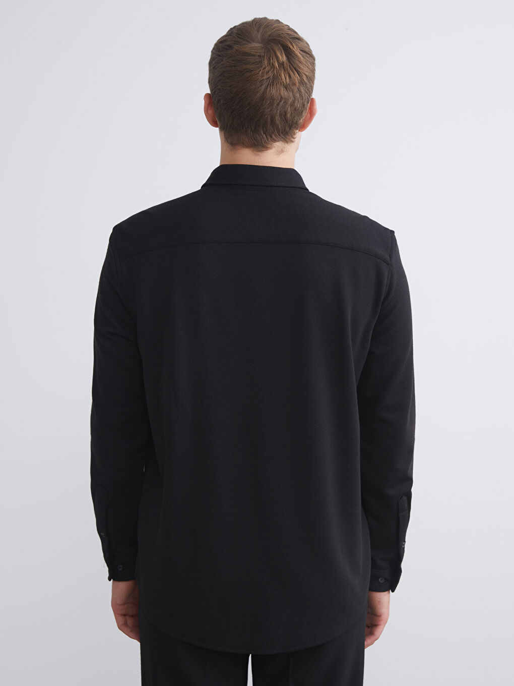 Chemise Pour Hommes Coupe Svelte À Manches Longues-3