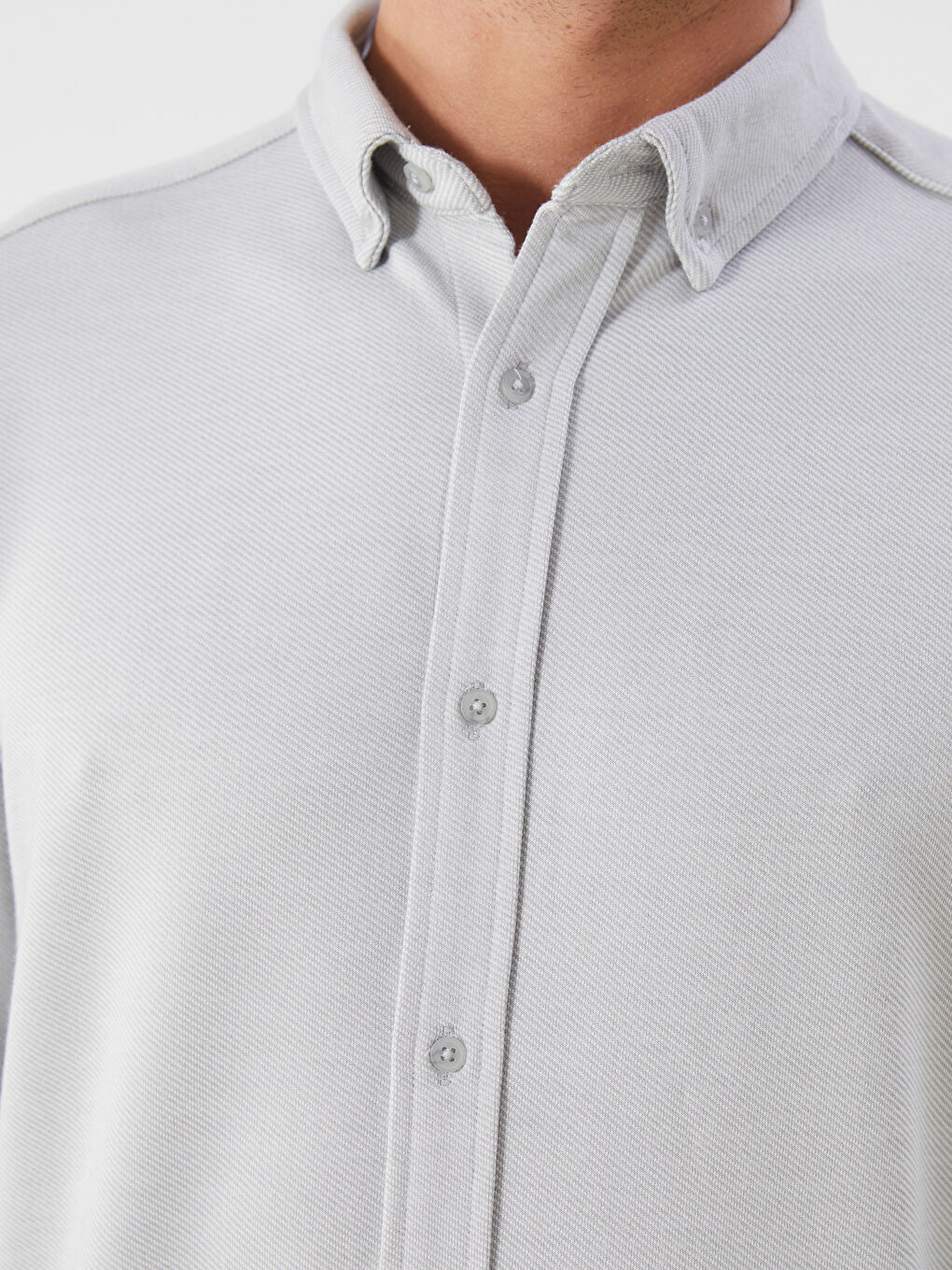 Slim Fit Long Sleeve Men's Shirt-2