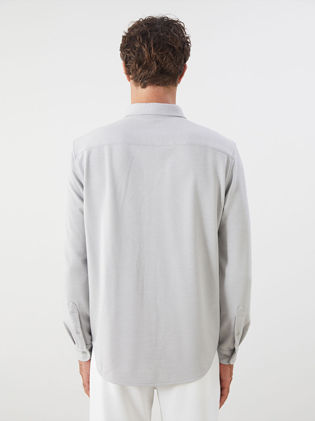 Slim Fit Long Sleeve Men's Shirt-3