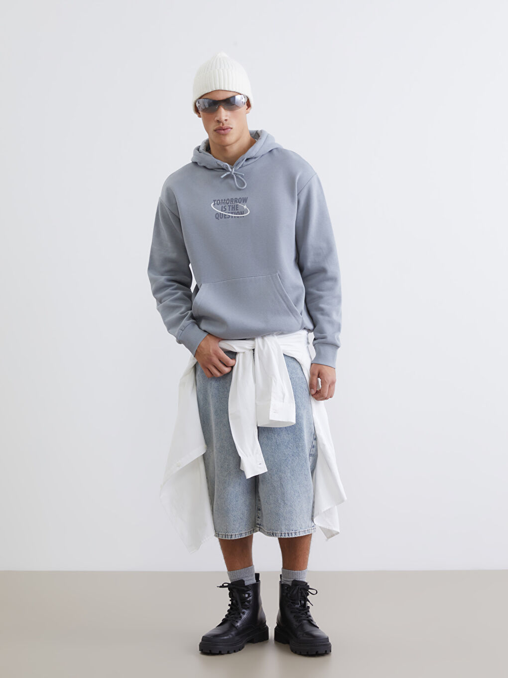 Man GREY Hoodie-1