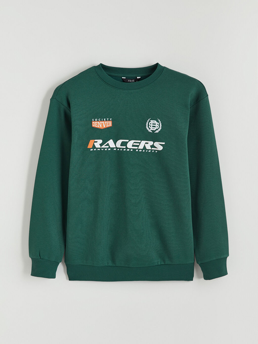 Crew Neck Printed Men's Thick Sweatshirt-4