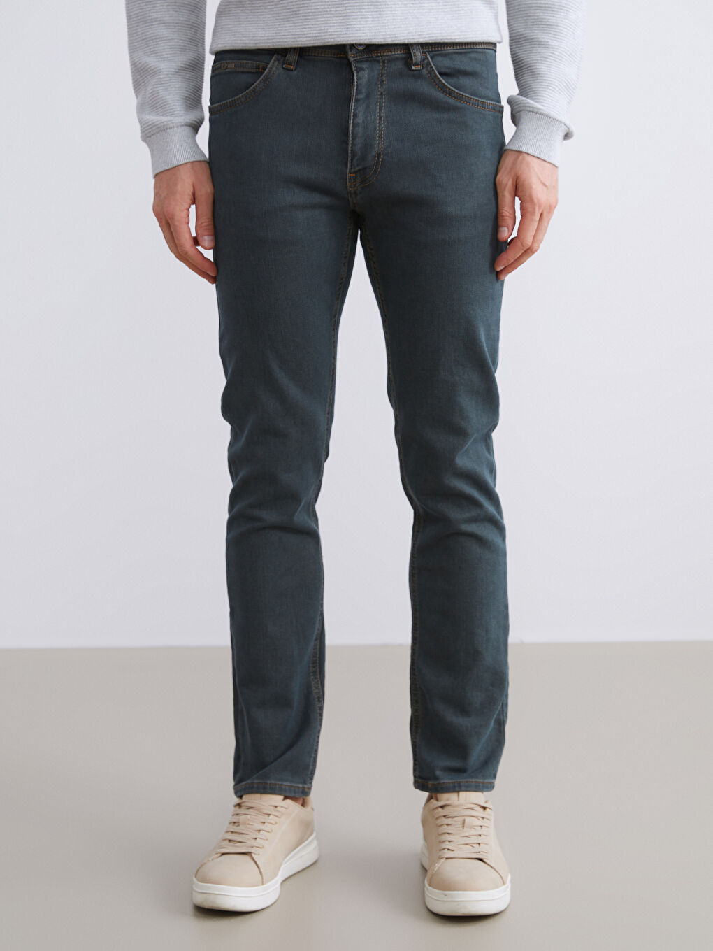 Yeşil 750 Slim Fit Erkek Jean Pantolon-1