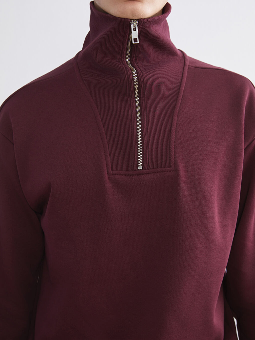 Ерлерге арналған биік жағалы қалың свитшот-2