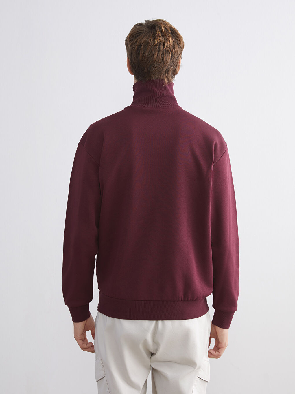 Ерлерге арналған биік жағалы қалың свитшот-3