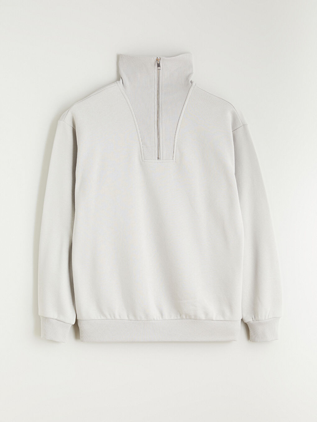 Zippered Funnel Neck Men's Thick Sweatshirt-4