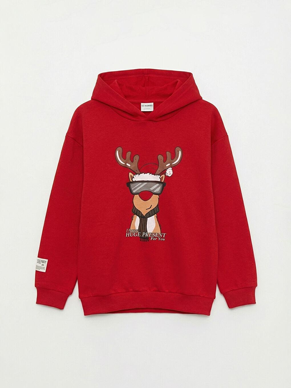 Boys' Christmas-Themed Hooded Sweatshirt