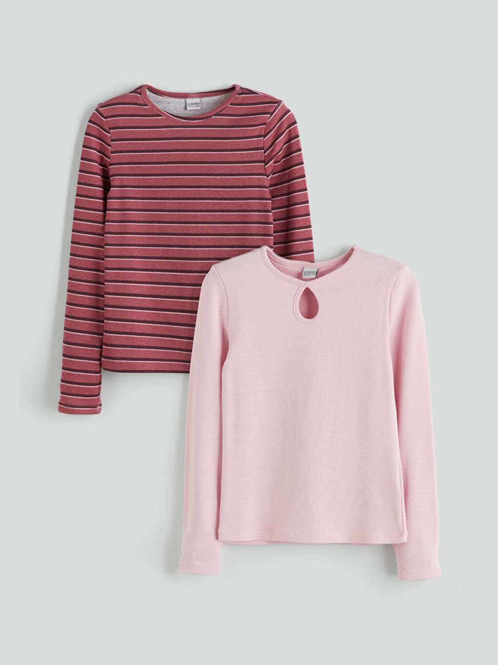 Crew Neck Girls' T-Shirt Set (2 Pieces)