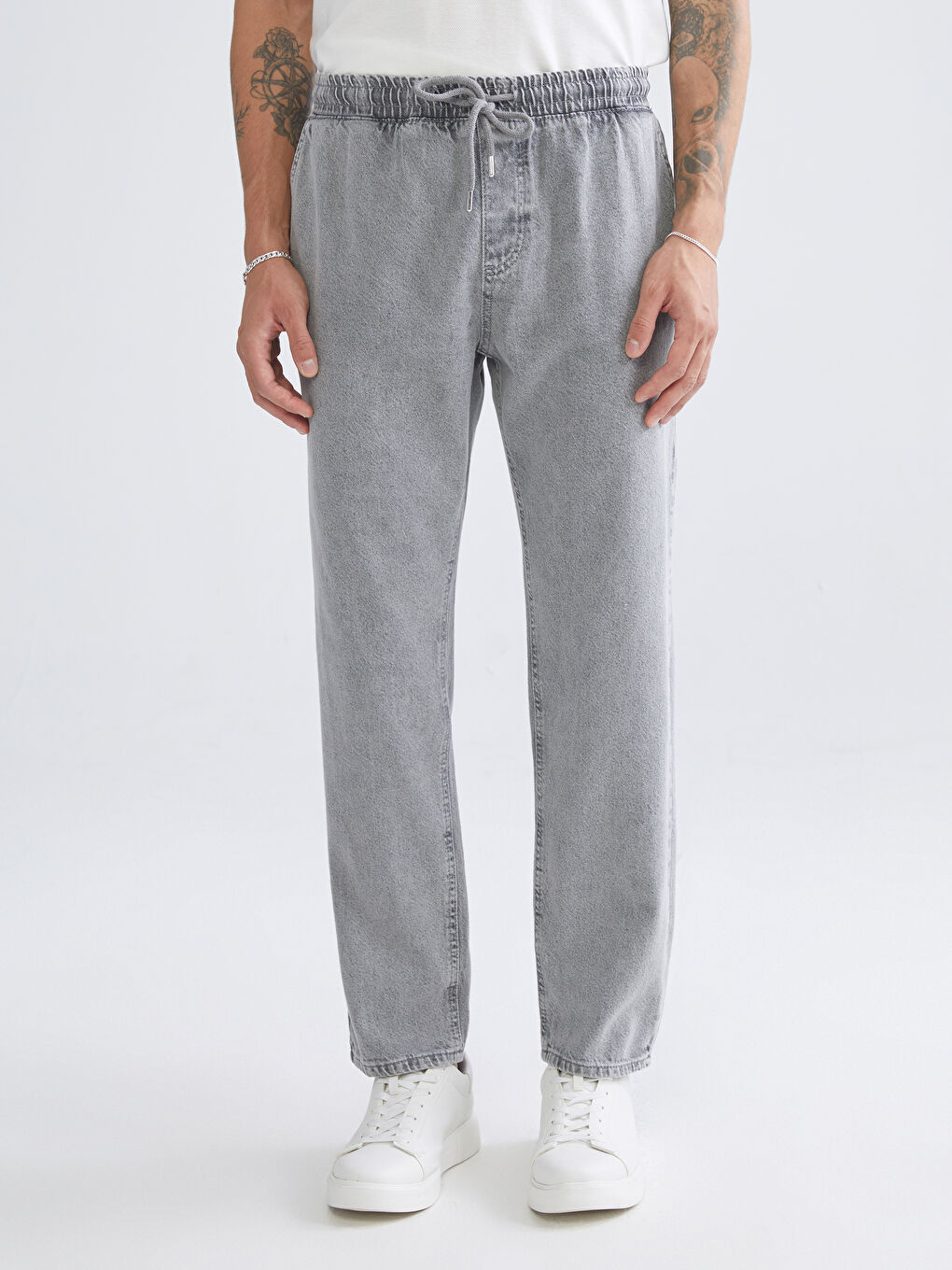 Gri 700 Straight Fit Erkek Jean Pantolon-1