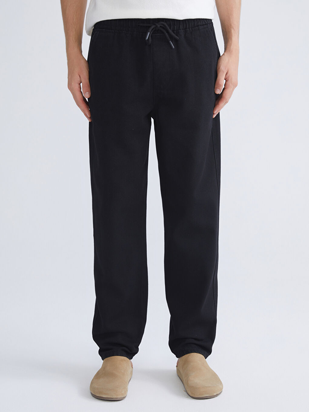 Siyah 710 Loose Fit Erkek Jean Pantolon-1