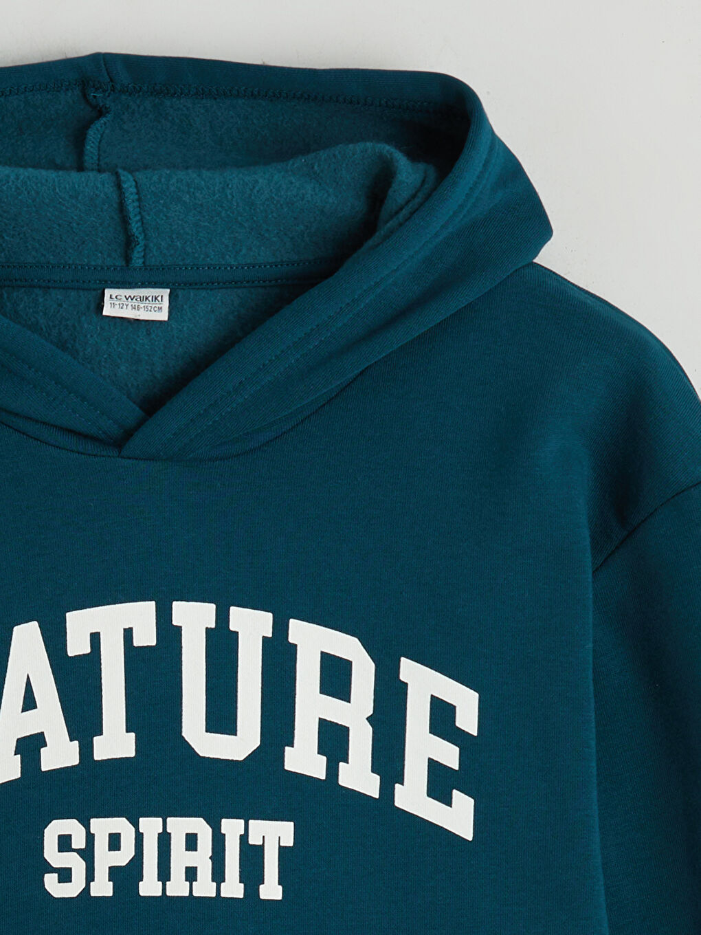 Petrol Erkek Çocuk Baskılı Kapüşonlu Kalın Sweatshirt-2