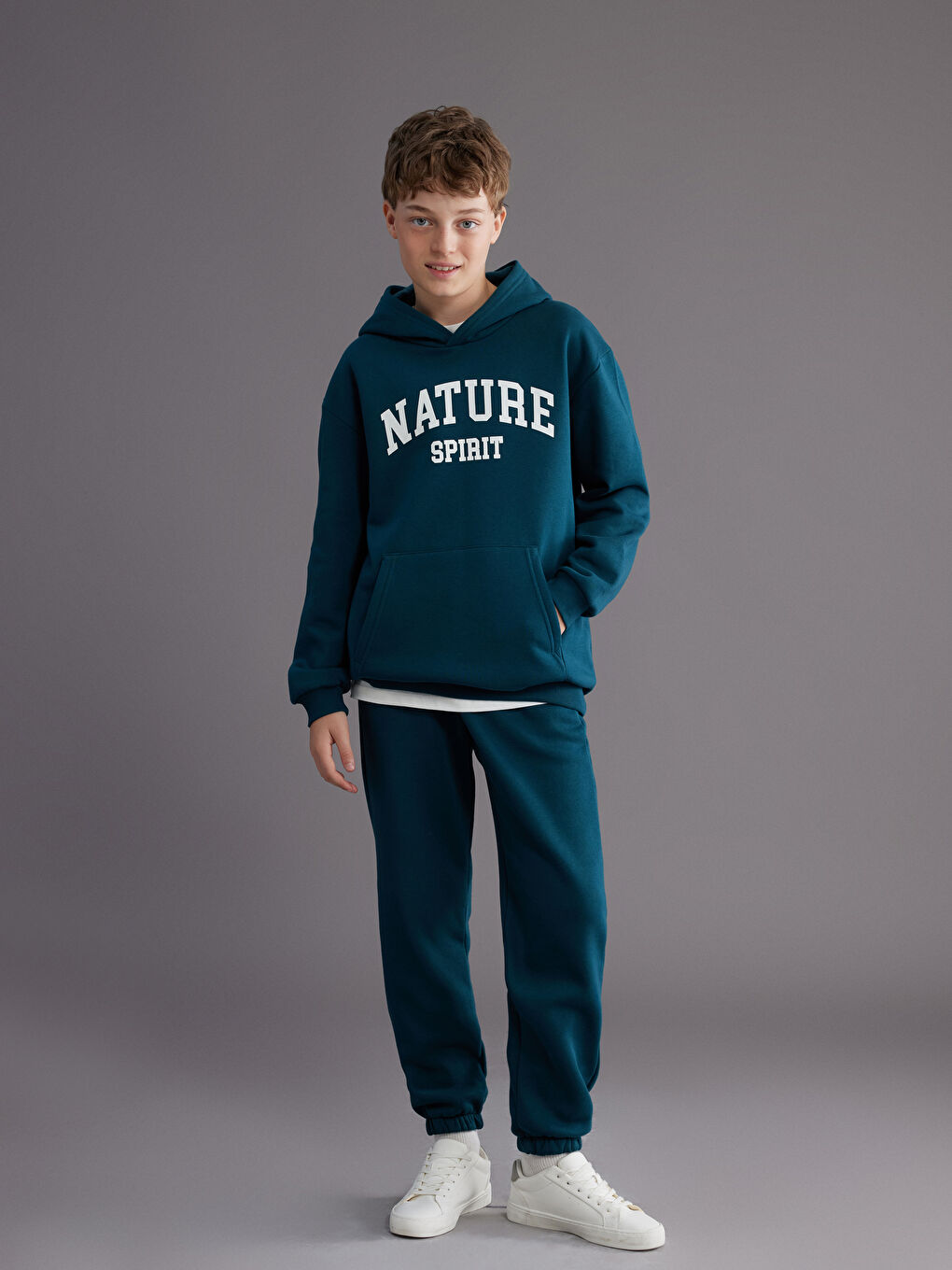 Hooded Boys' Tracksuit Set-1