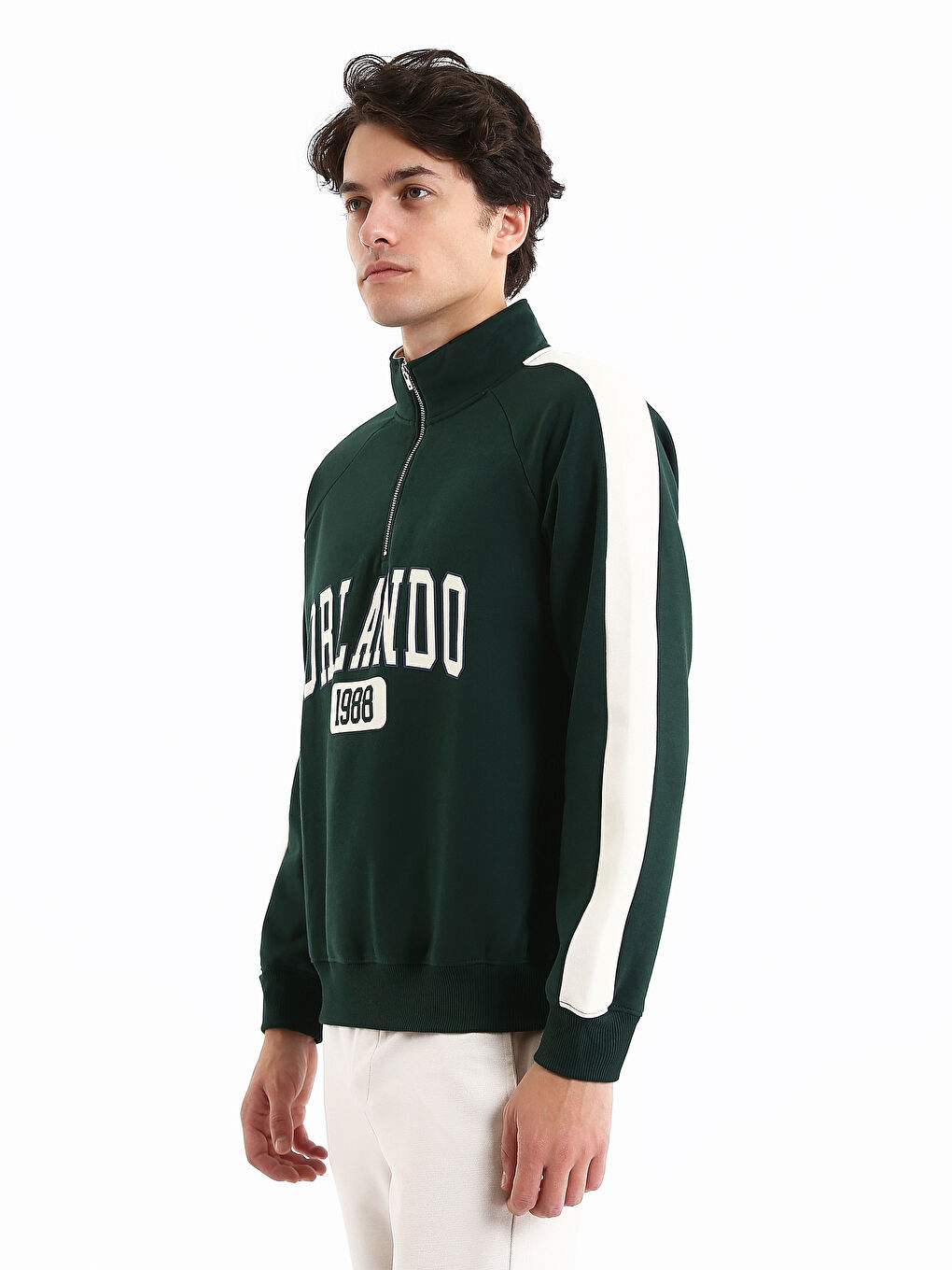 سويت شيرت بياقة قمعية للرجال-3