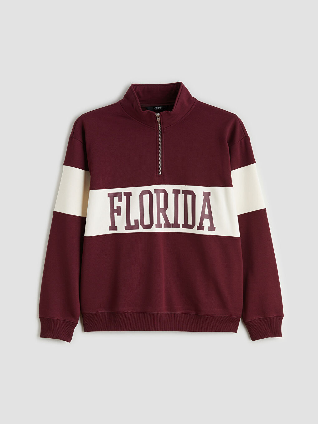 Funnel Neck Printed Florida Men's Thick Sweatshirt-4