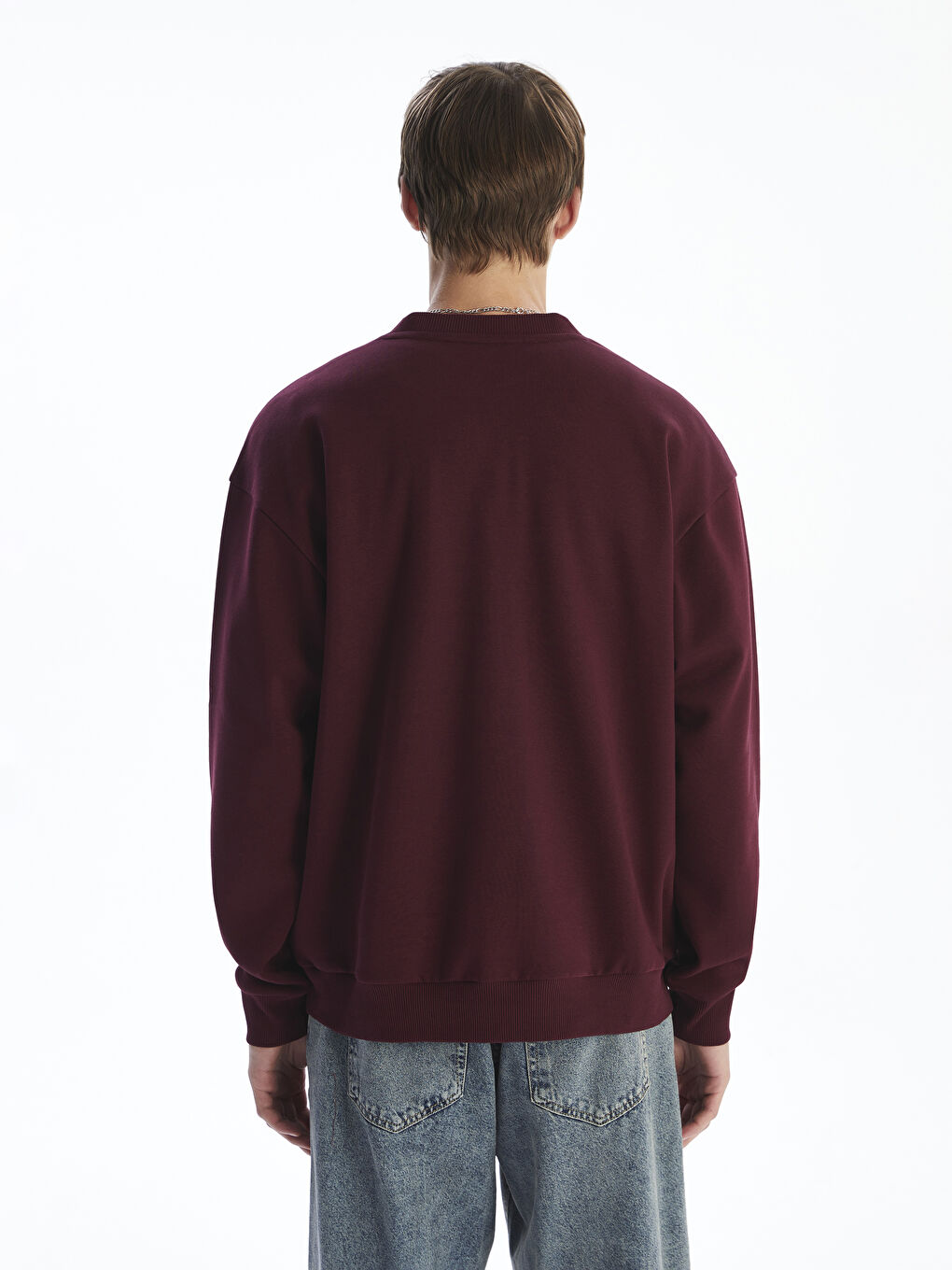 Sweat-shirt Épais Imprimé pour Hommes à Col Rond-3