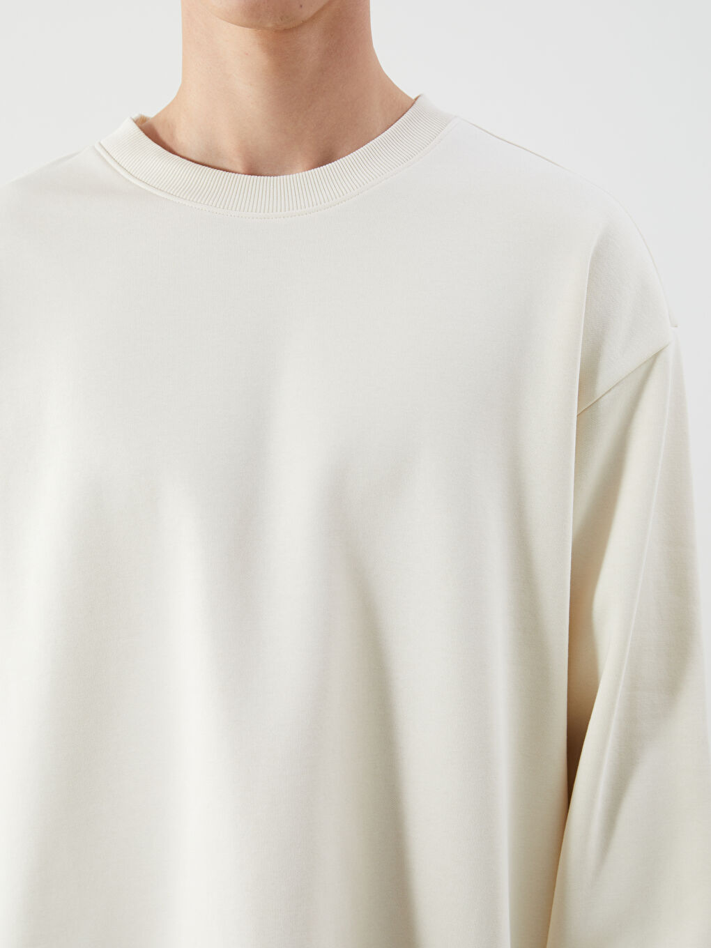 Sweat-shirt Épais à Manches Longues pour Hommes avec Col Rond-2