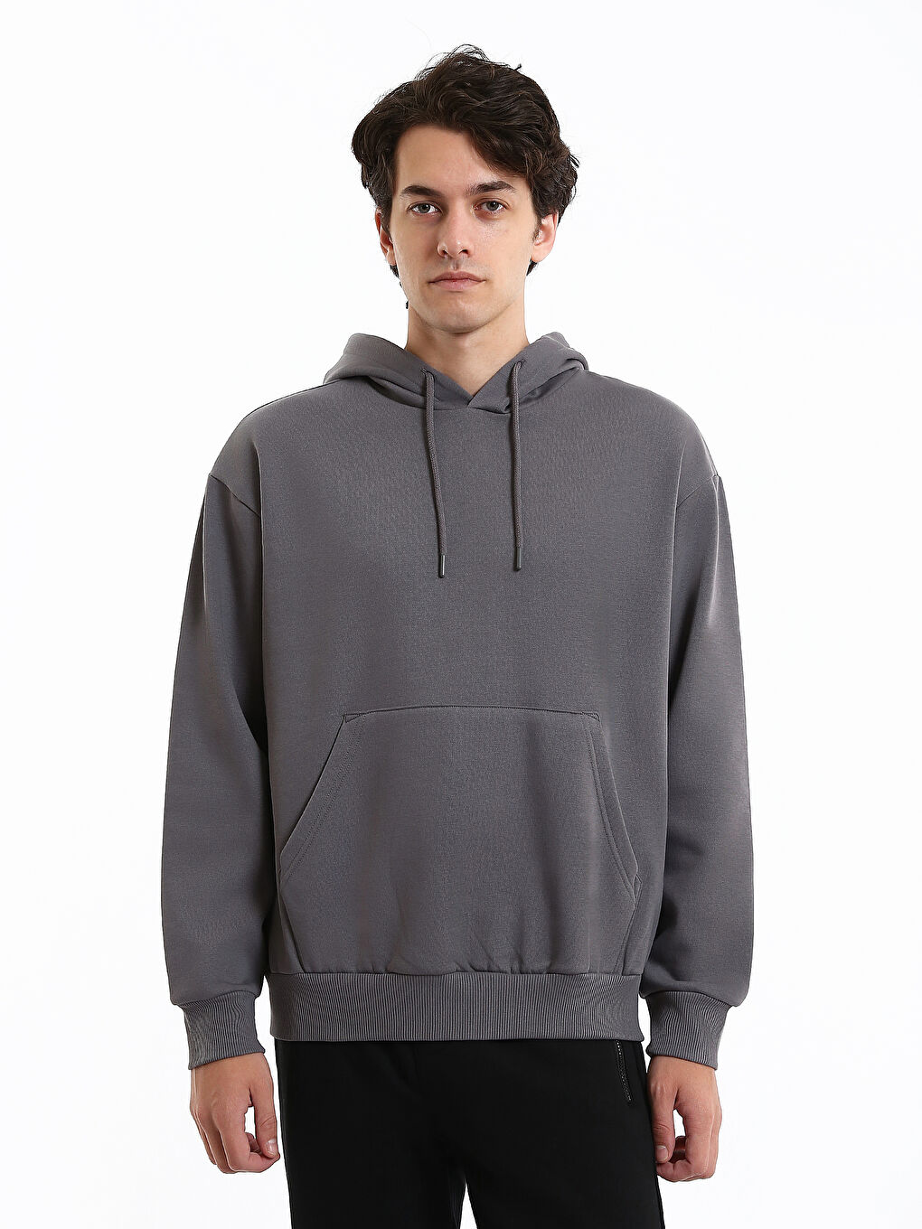 هودي مطبوع كم طويل للرجال