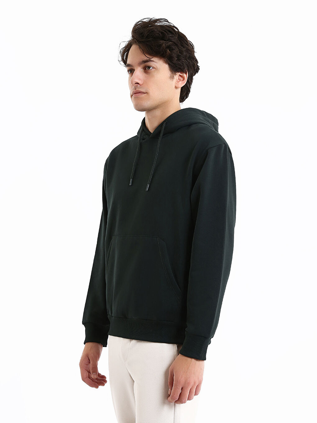 هودي مطبوع كم طويل للرجال-3