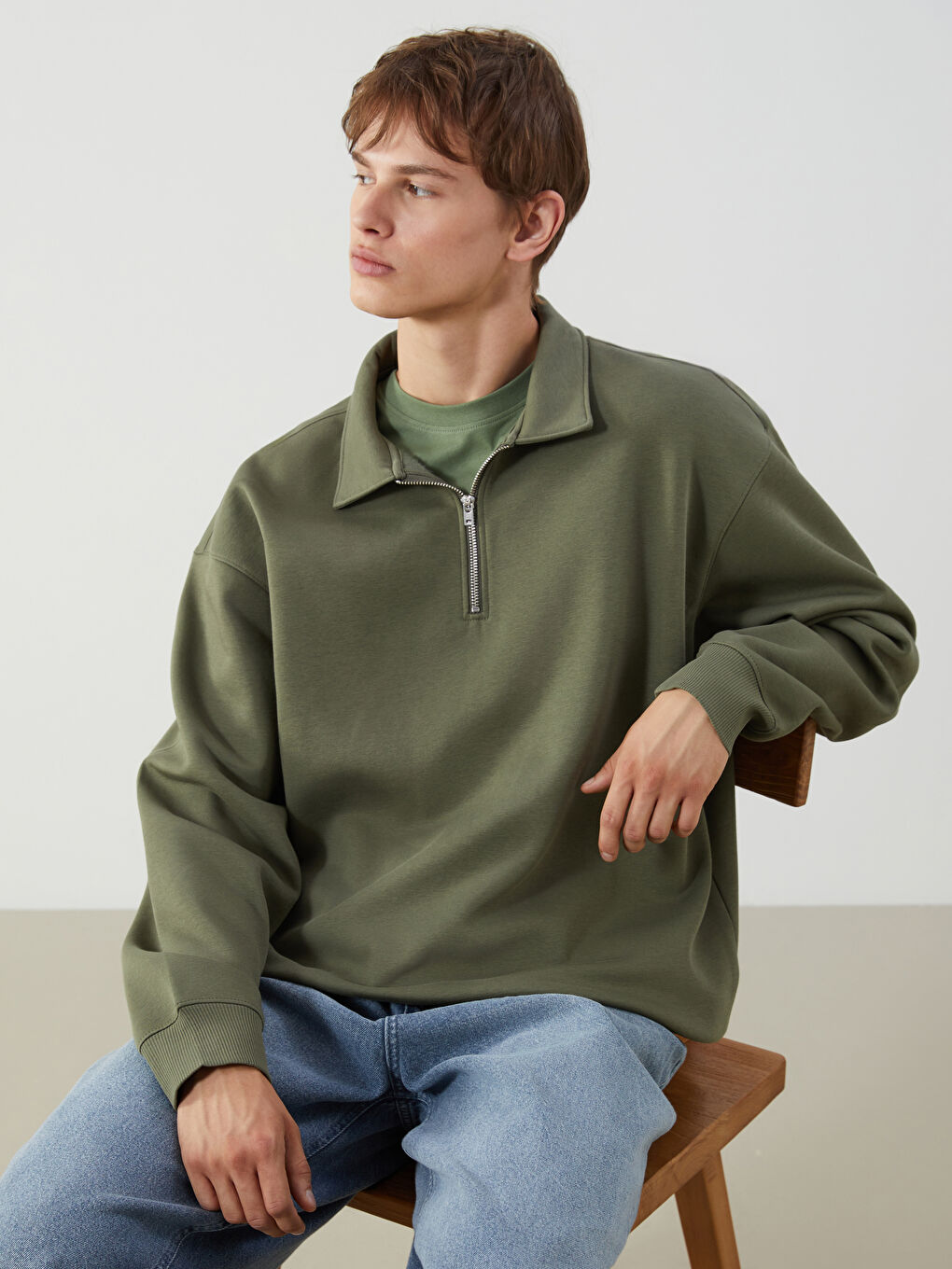 Polo Neck Men's Sweatshirt