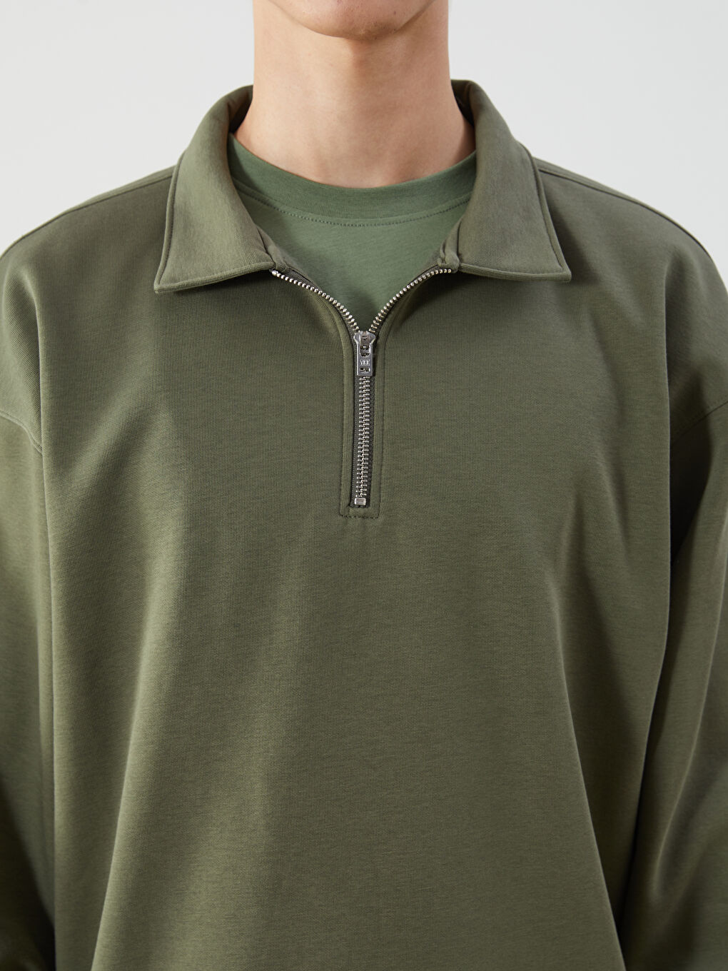 Polo Neck Men's Sweatshirt-2