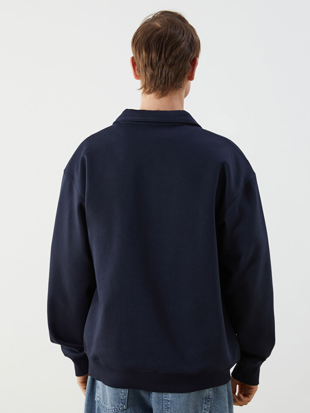Polo Neck Men's Sweatshirt-3