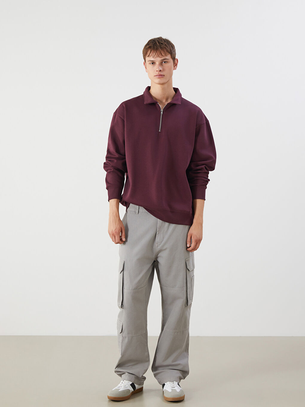 Polo Neck Men's Sweatshirt-1