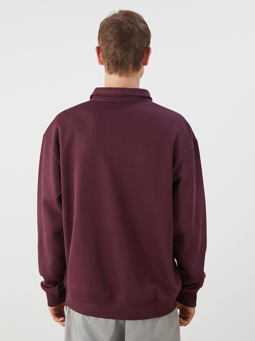 Polo Neck Men's Sweatshirt-3