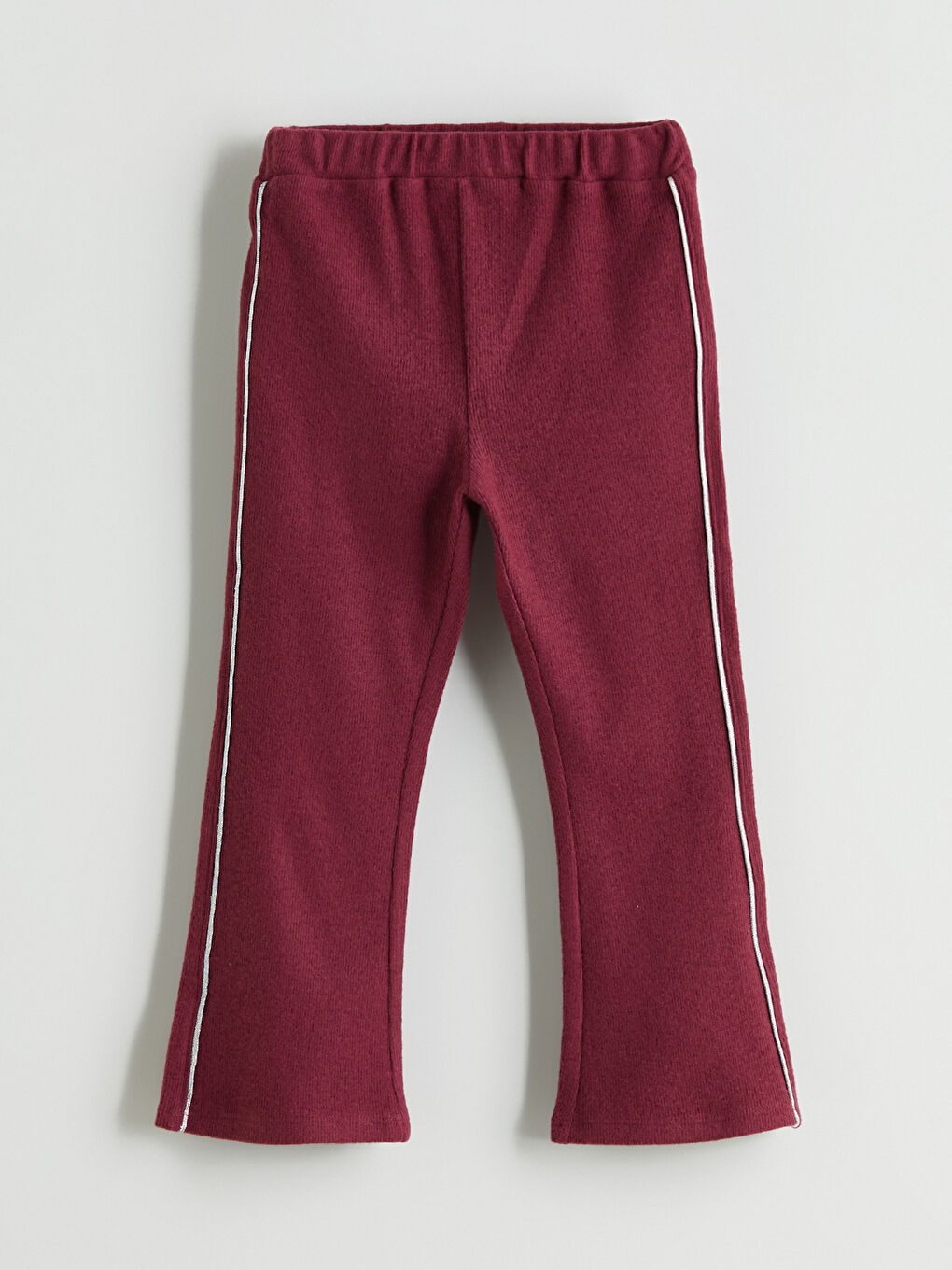 Bordo İspanyol Paça Kız Çocuk Tayt Pantolon