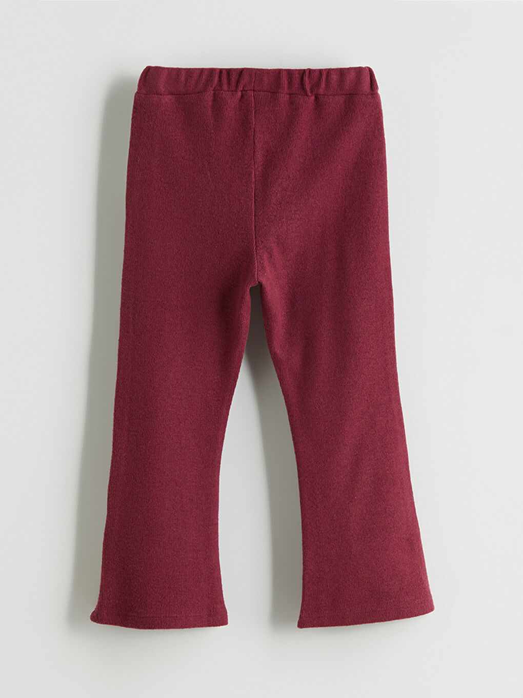 Bordo İspanyol Paça Kız Çocuk Tayt Pantolon-1