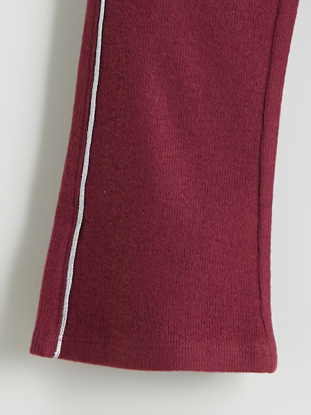 Bordo İspanyol Paça Kız Çocuk Tayt Pantolon-2