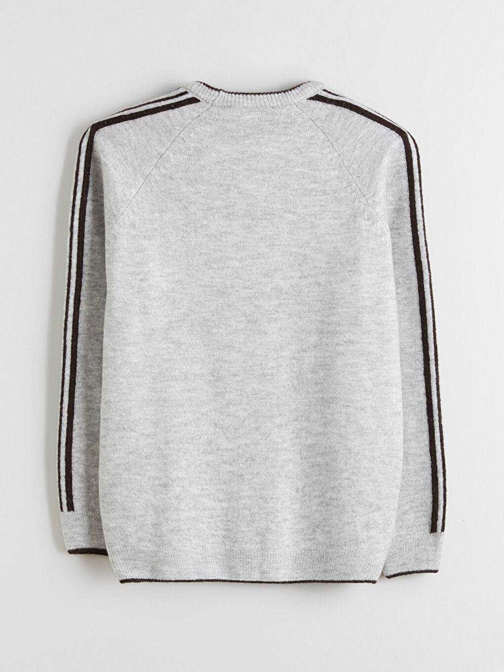 Gri Bisiklet Yaka Erkek Triko Kazak-5