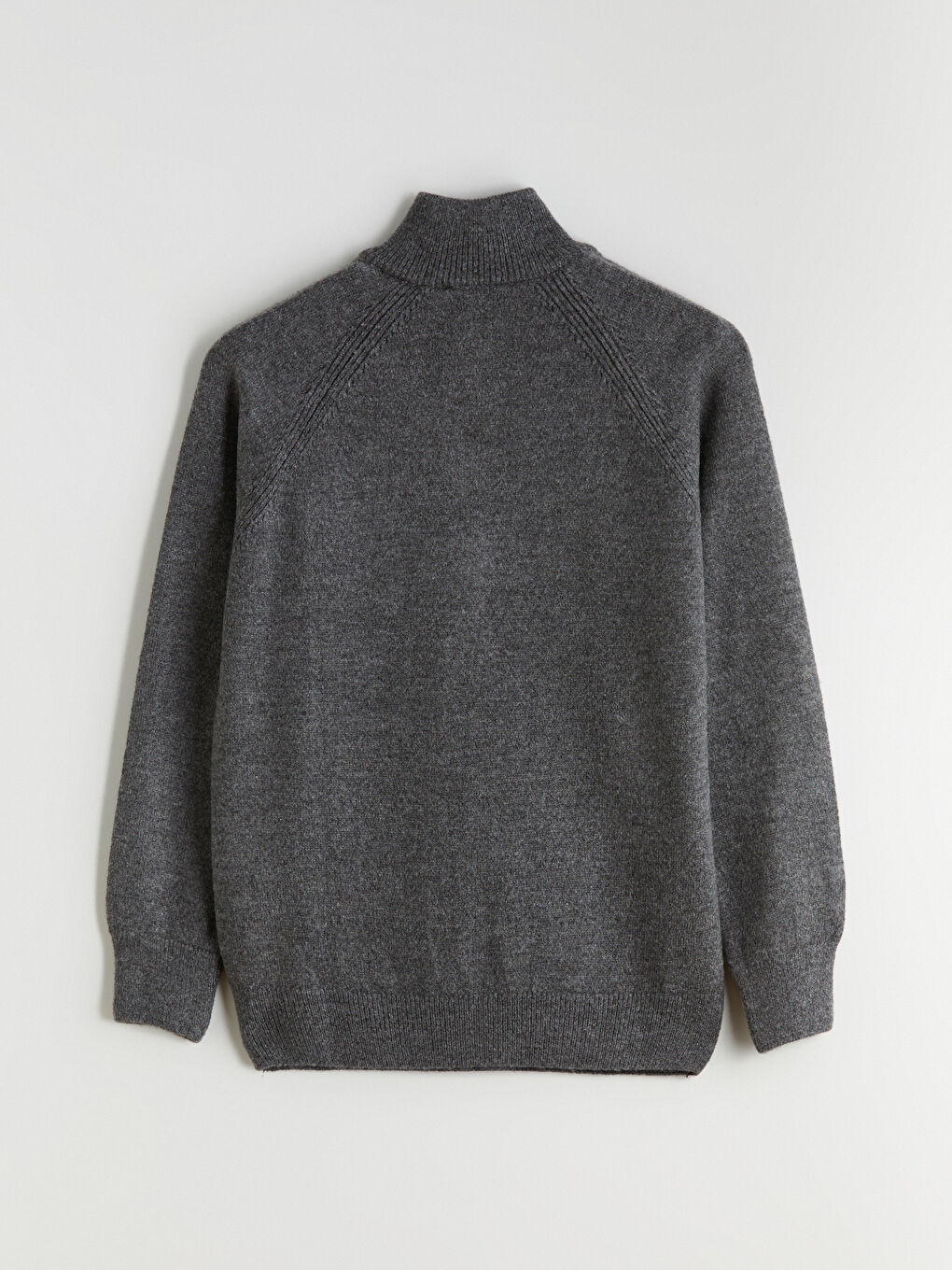 Antrasit Dik Yaka Erkek Triko Kazak-5