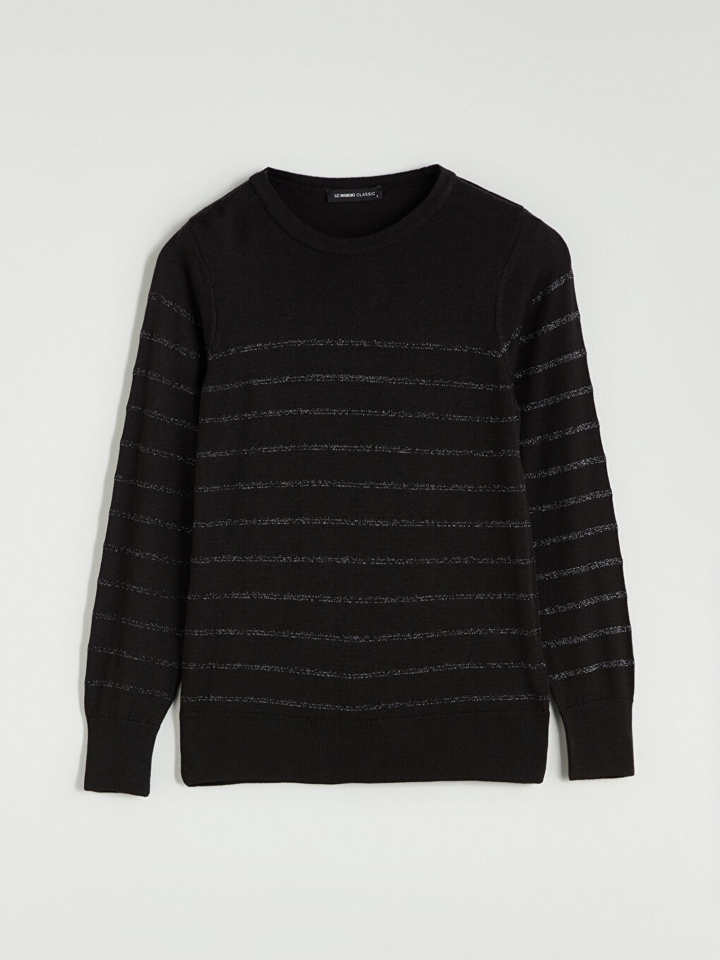 Crew Neck Striped Women's Knitwear Sweater-6