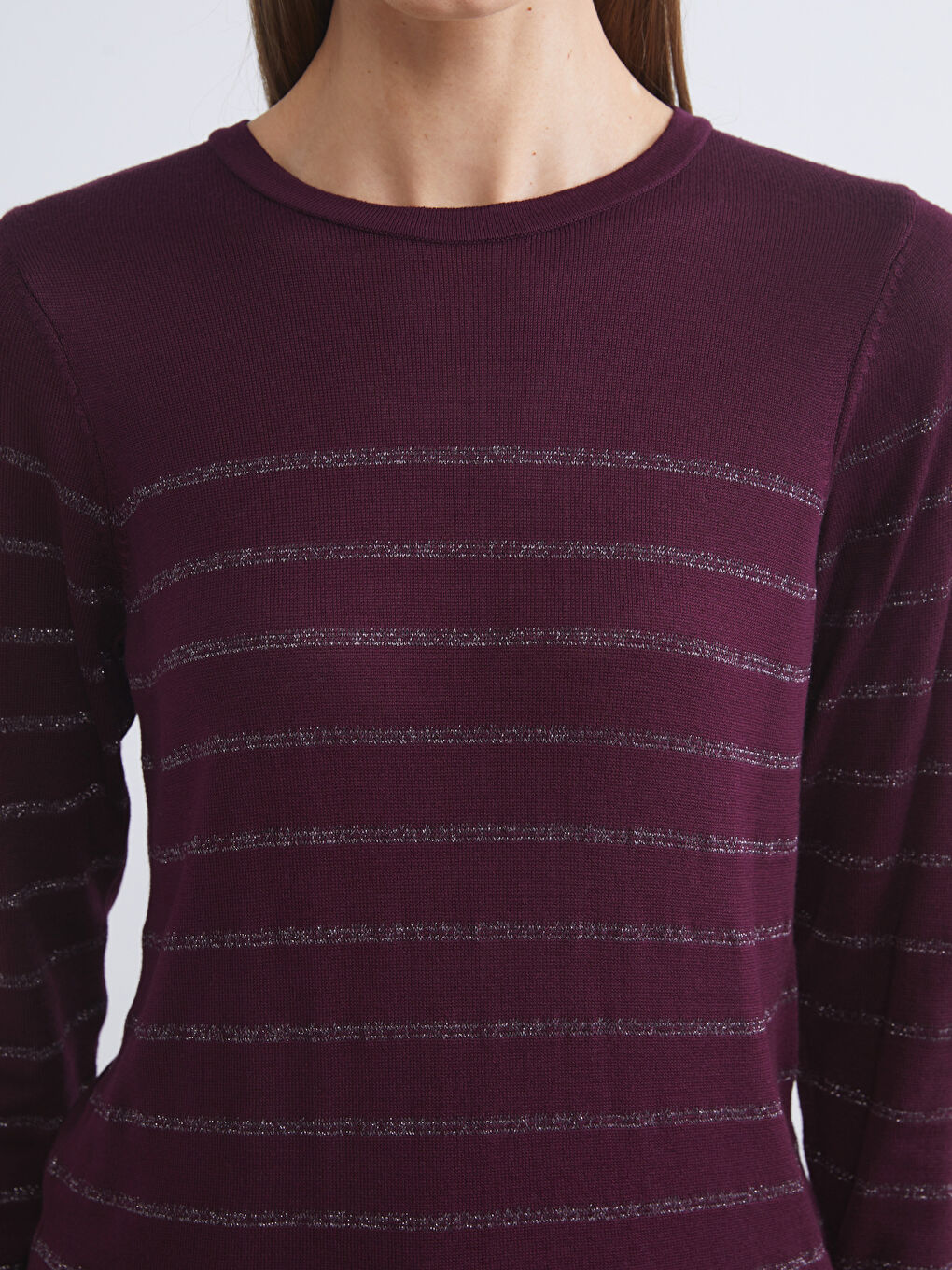 Žena BORDO Džemper -4