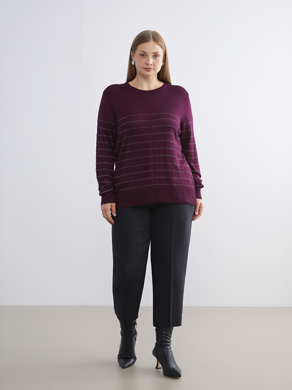 Žena BORDO Džemper -2