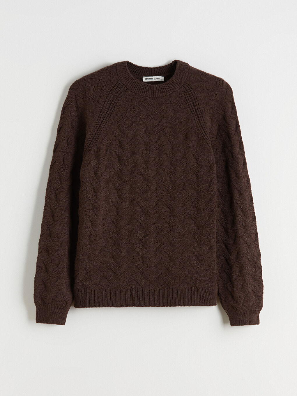 Džemper za Žene sa Okruglim Izrezom i Samouzorom od Trikotaže-4