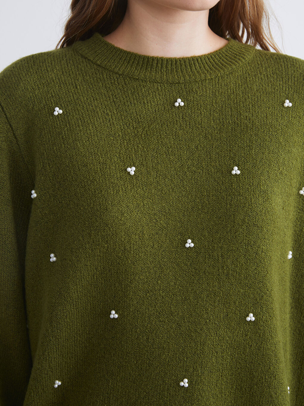LCWAIKIKI Classic Woman GREEN Jumper -W5DC35Z8-CTU