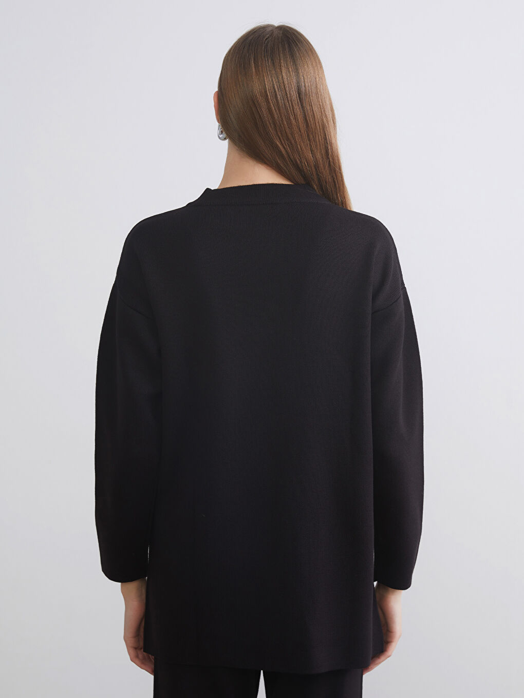 Crew Neck Oversize Women's Knitwear Sweater-3