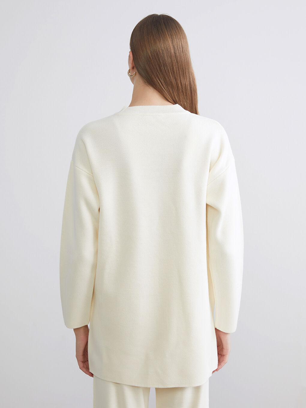 Crew Neck Oversize Women's Knitwear Sweater-3