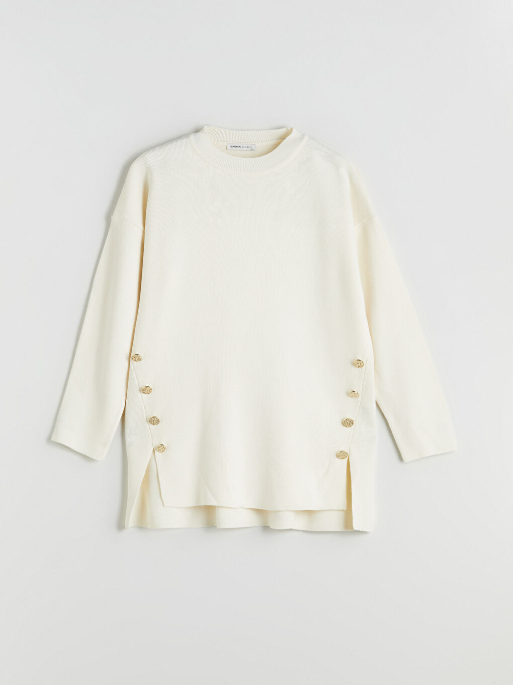 Crew Neck Oversize Women's Knitwear Sweater-4