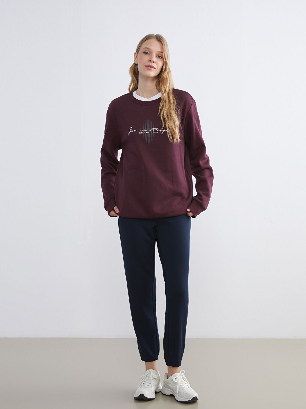 Crew Neck Printed Men's Thick Sweatshirt-1