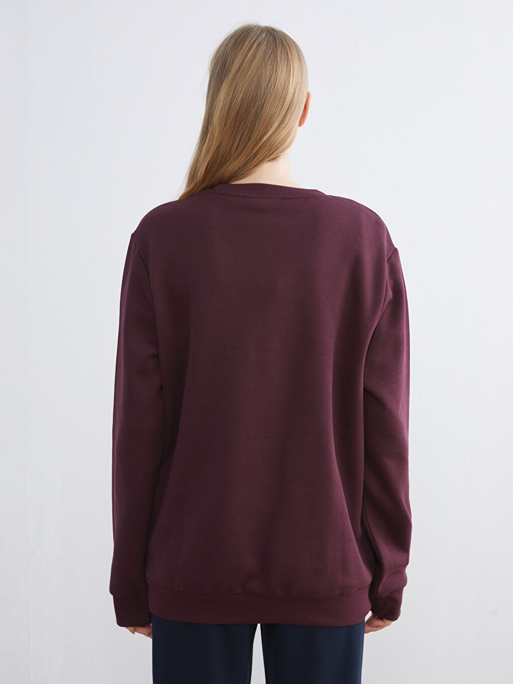 Crew Neck Printed Men's Thick Sweatshirt-3